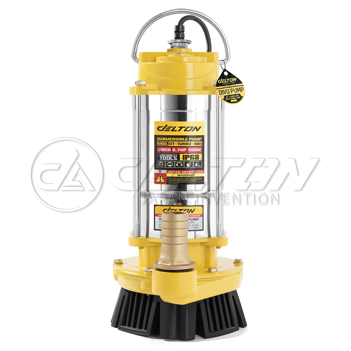 1.Delton ปั๊มแช่สแตนเลส 1 นิ้ว รุ่น DT-TURBO-660 product 1