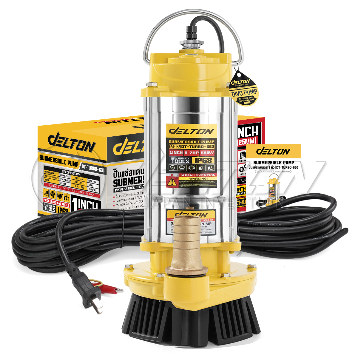 7.Delton ปั๊มแช่สแตนเลส 1 นิ้ว รุ่น DT-TURBO-660 product 7